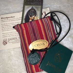 Genuine Jadeite and Leather Necklace